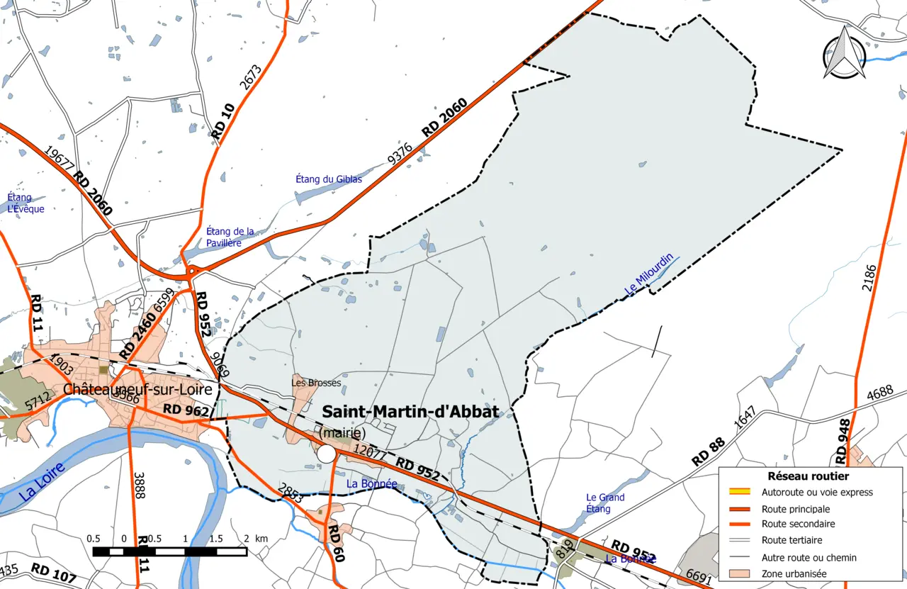 45-Saint-Martin-d'Abbat-Routes