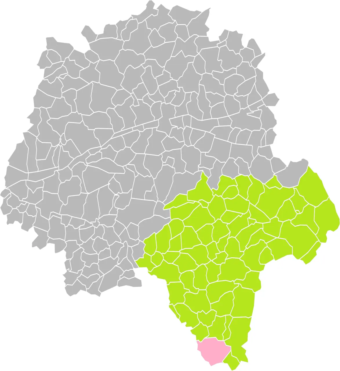 Yzeures-sur-Creuse (Indre-et-Loire) dans son Arrondissement
