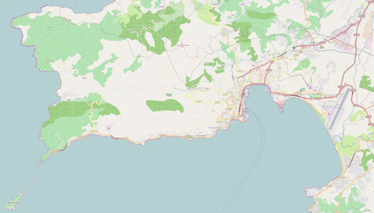 Map Ajaccio