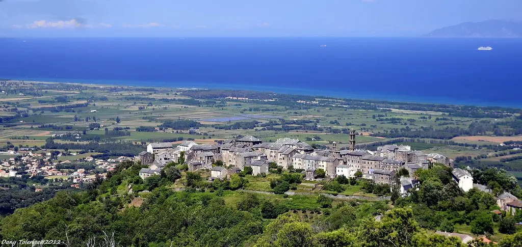 Penta di Casinca et la plaine de la Casinca (Panorama)