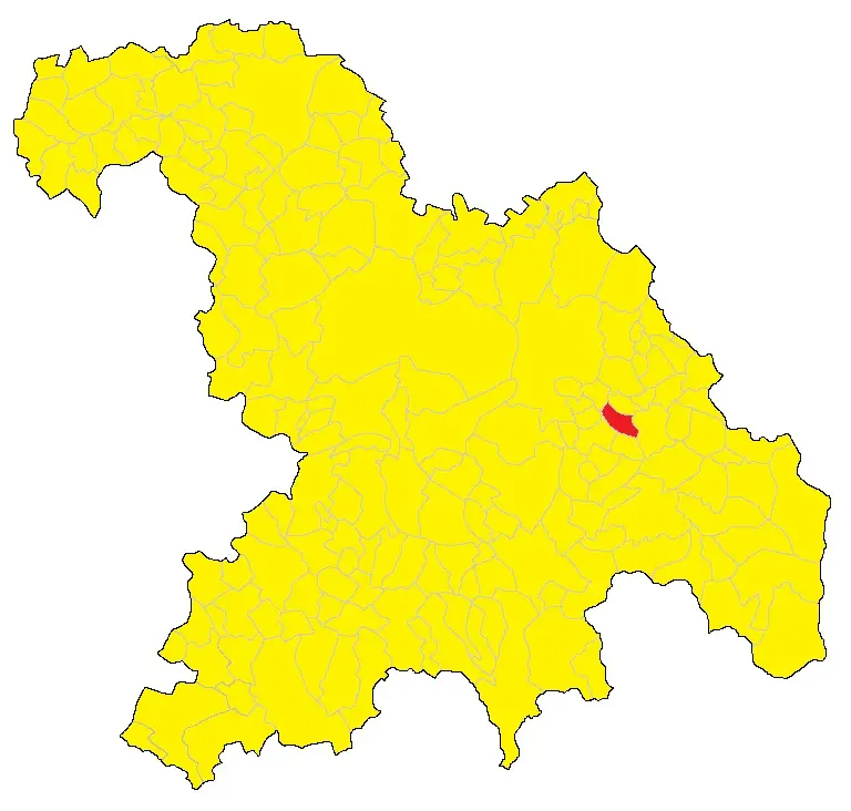 Map of comune of Costa Vescovato