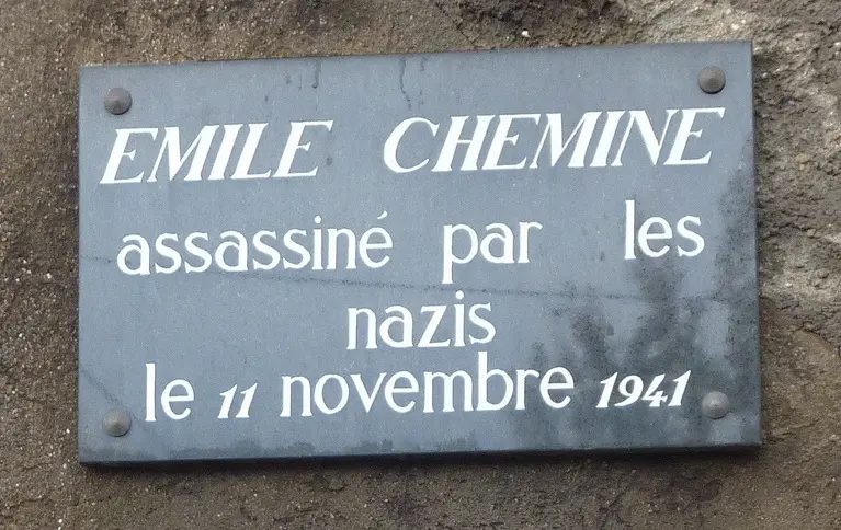 Plaque Emile Cheminé Auboué France