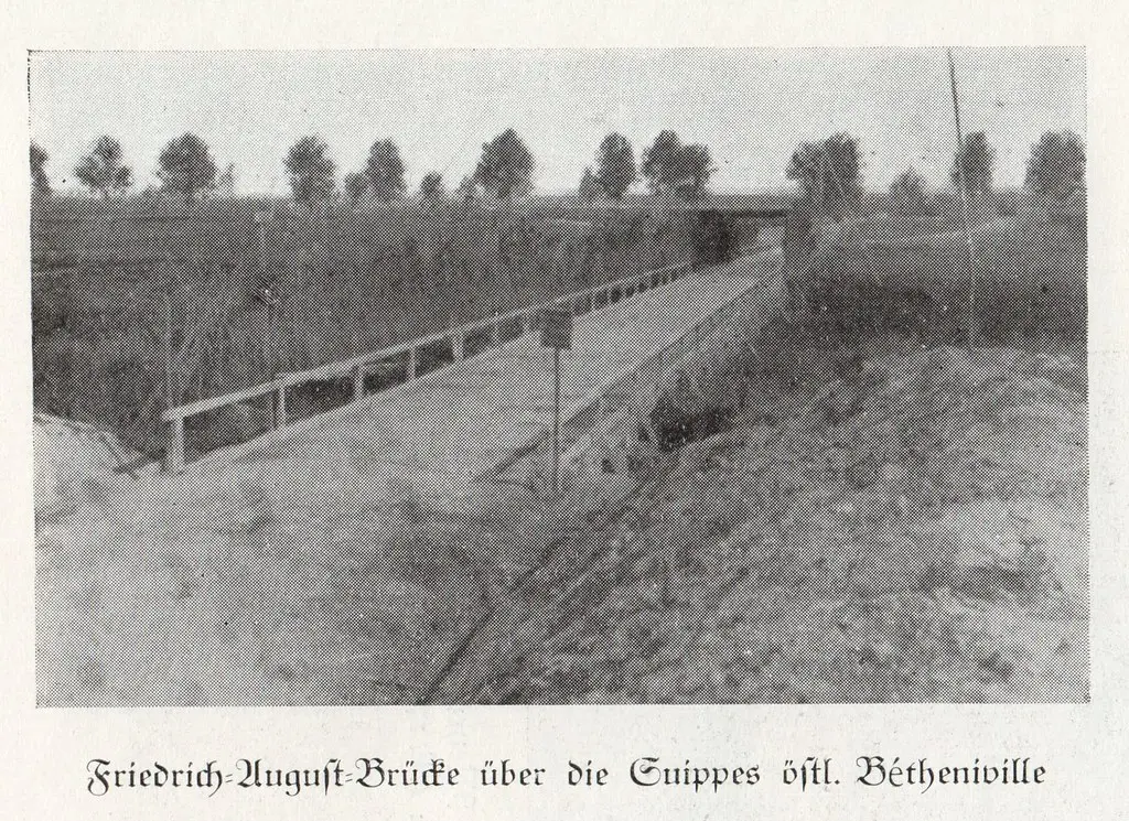 Friedrich-August-Brücke über die Suippes östl. Bétheniville