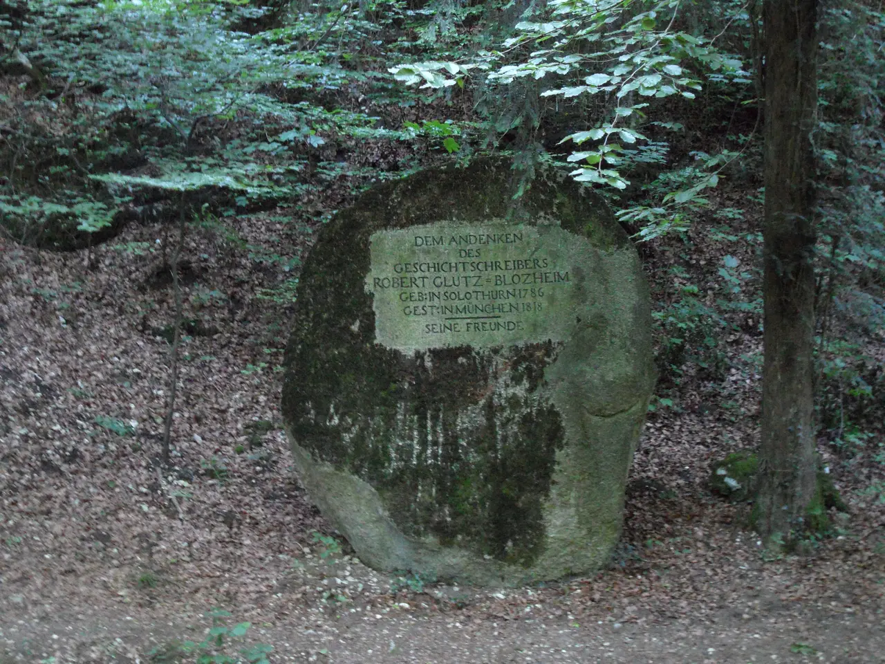 Memorial stone for Robert Glutz von Blotzheim image 01