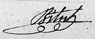 Signature maire Apollinaire Bitsch 1832 - 1835 Burnhaupt le Bas