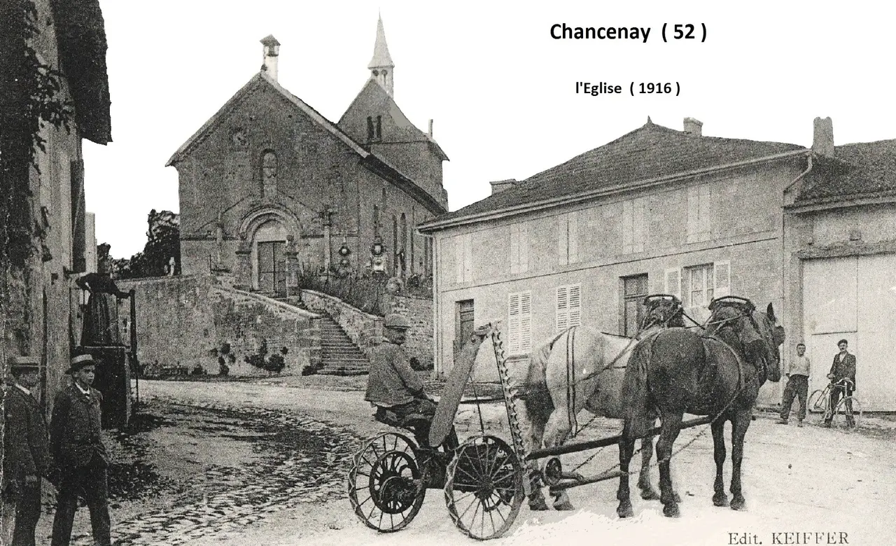 Chancenay ( 52 ) l' Eglise en 1916