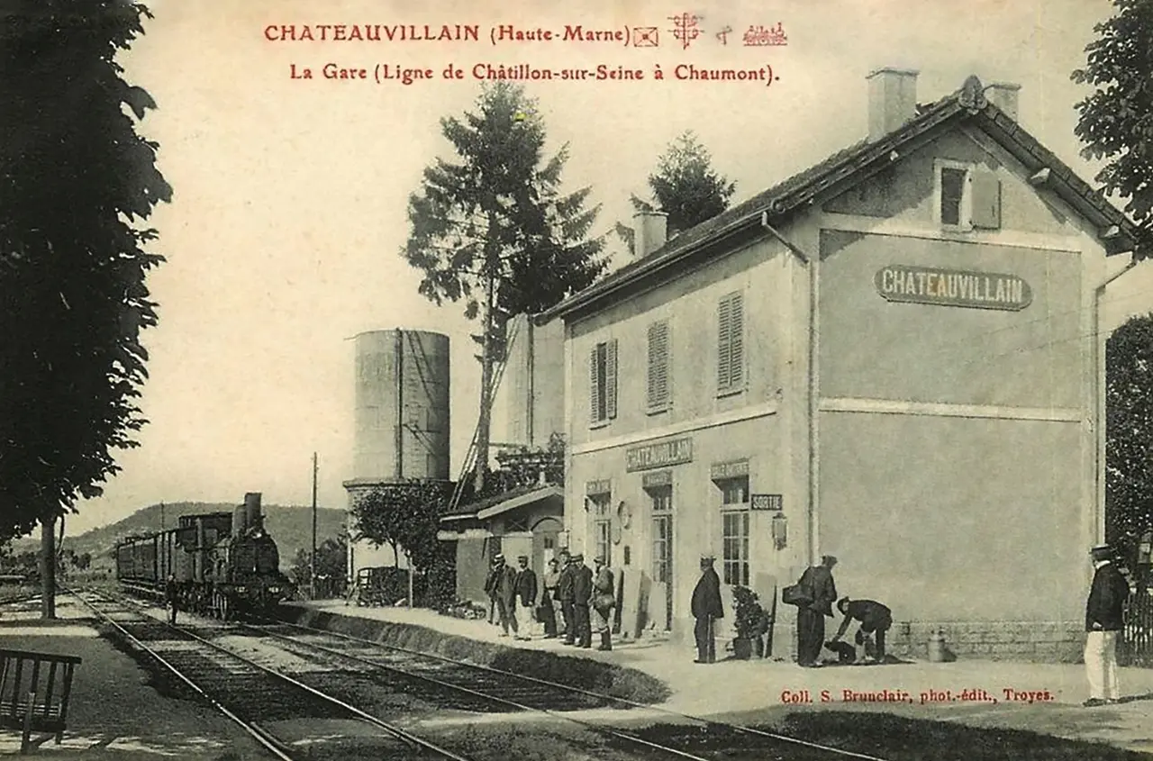 Châteauvillain Carte postale de la gare vers 1910