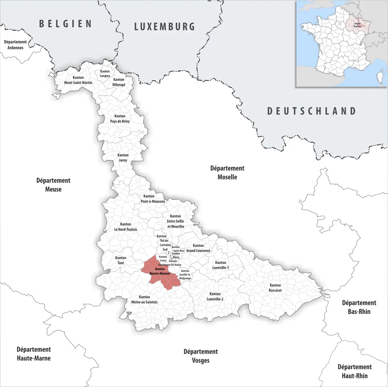 Locator map of Kanton Neuves-Maisons 2019