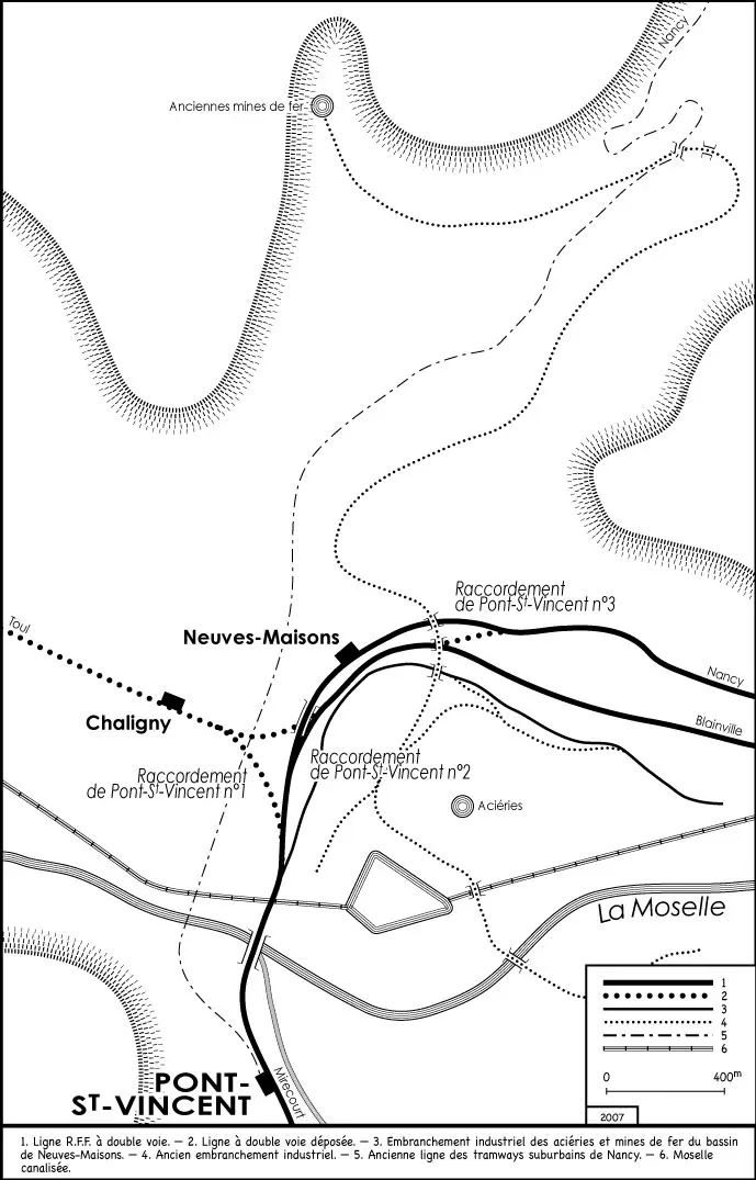 Schema complexe ferroviaire Neuves-Maisons