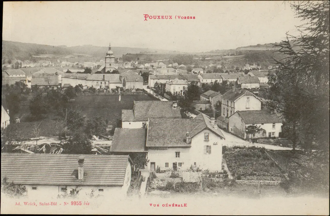 <div class='fn'> Pouxeux (Vosges), Vue générale</div>
