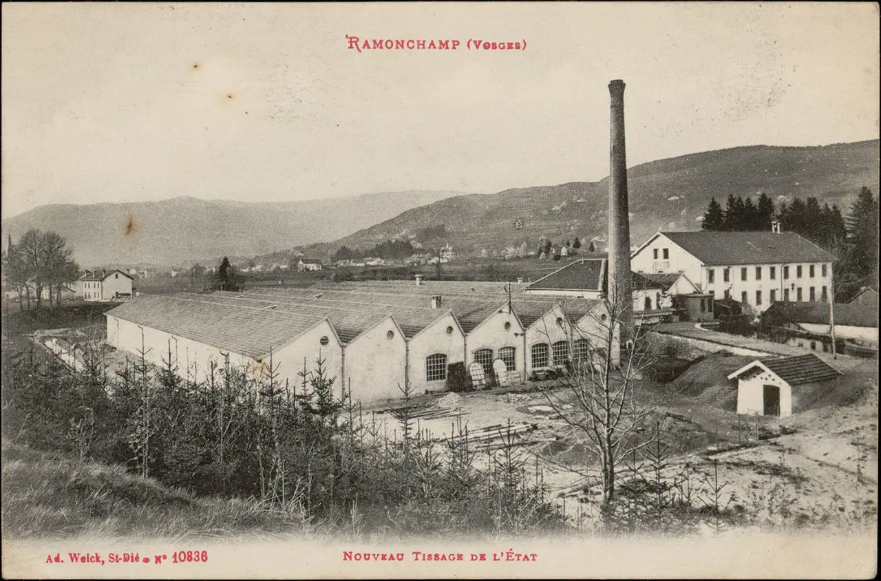 <div class='fn'> Ramonchamp (Vosges), Nouveau Tissage de l'Etat</div>