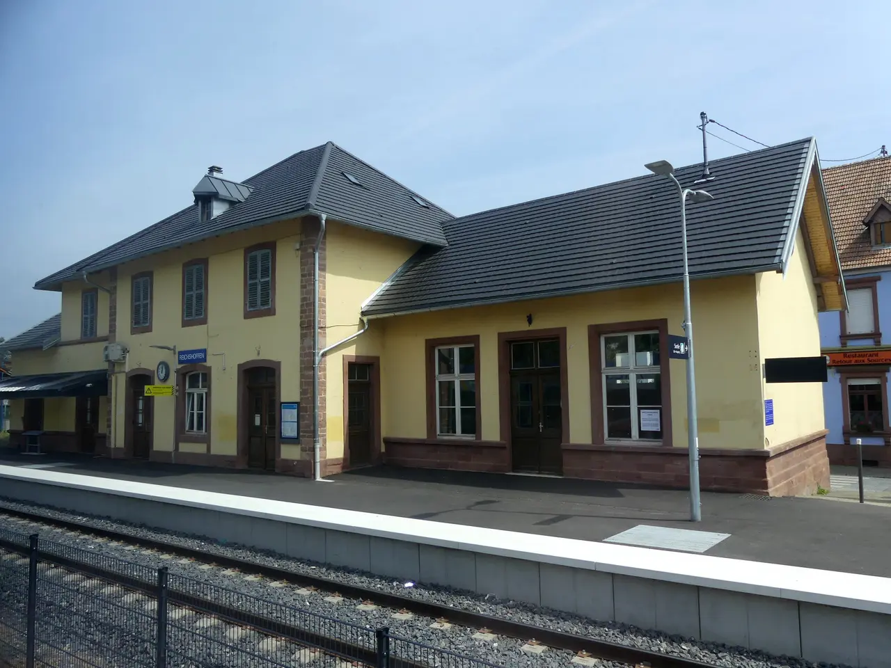 Gare de Reichshoffen vu des quais (mai 2018)