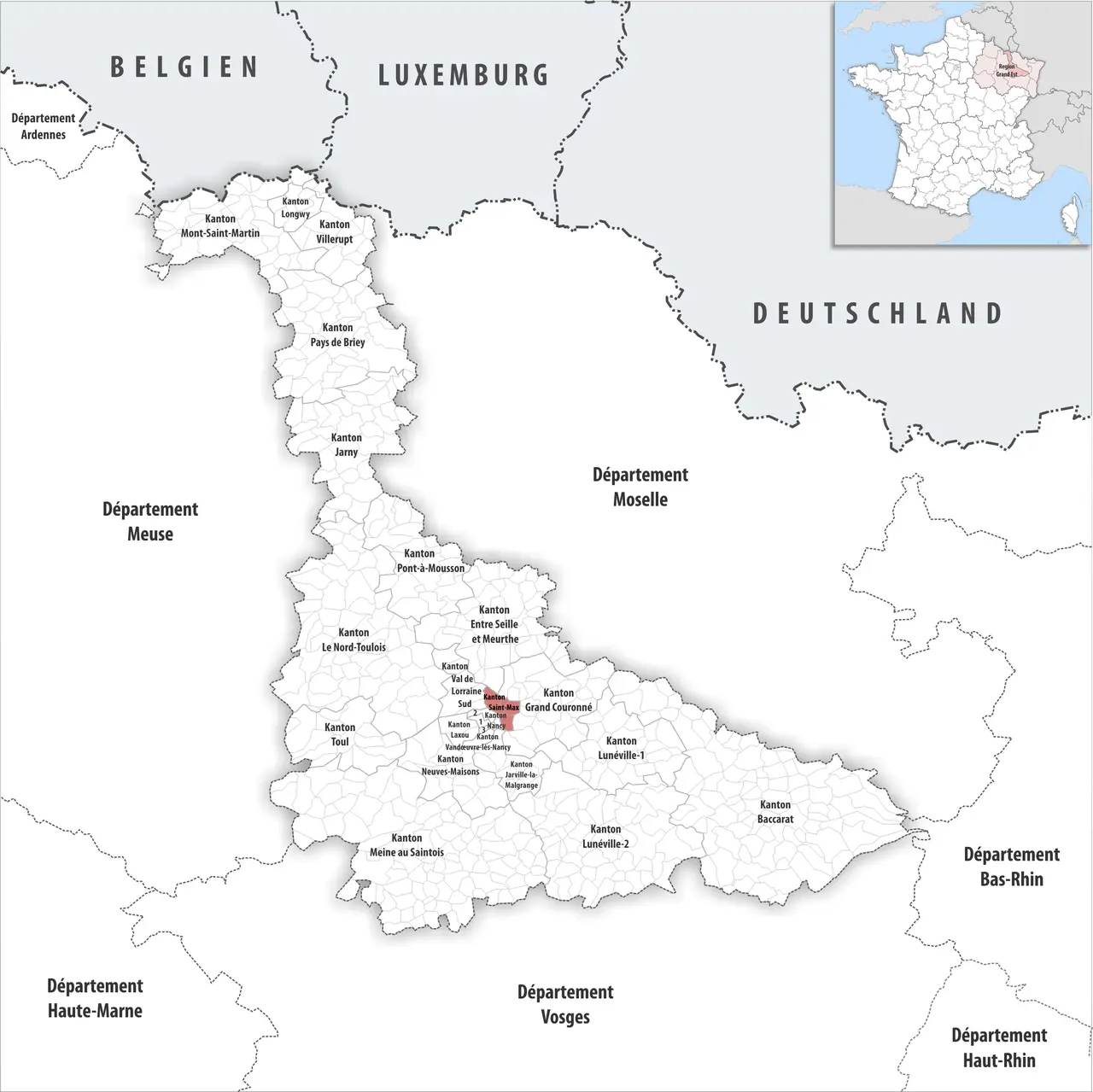 Locator map of Kanton Saint-Max 2019