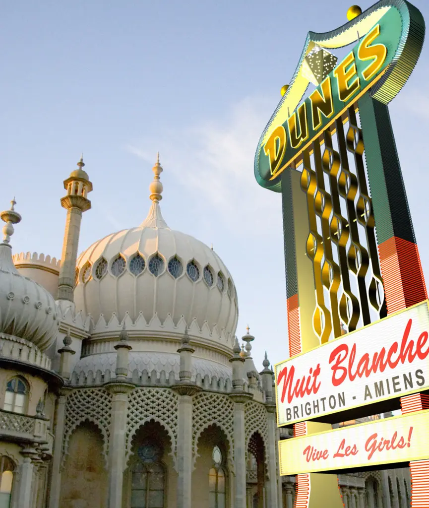 Dunes Hotel and Casino, Las Vegas - Onion Dome Neon Sign : White Night / Nuit Blanche Brighton - Amiens