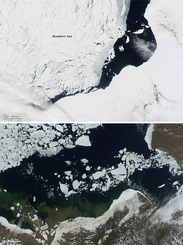 Sea Ice Retreat in the Beaufort Sea