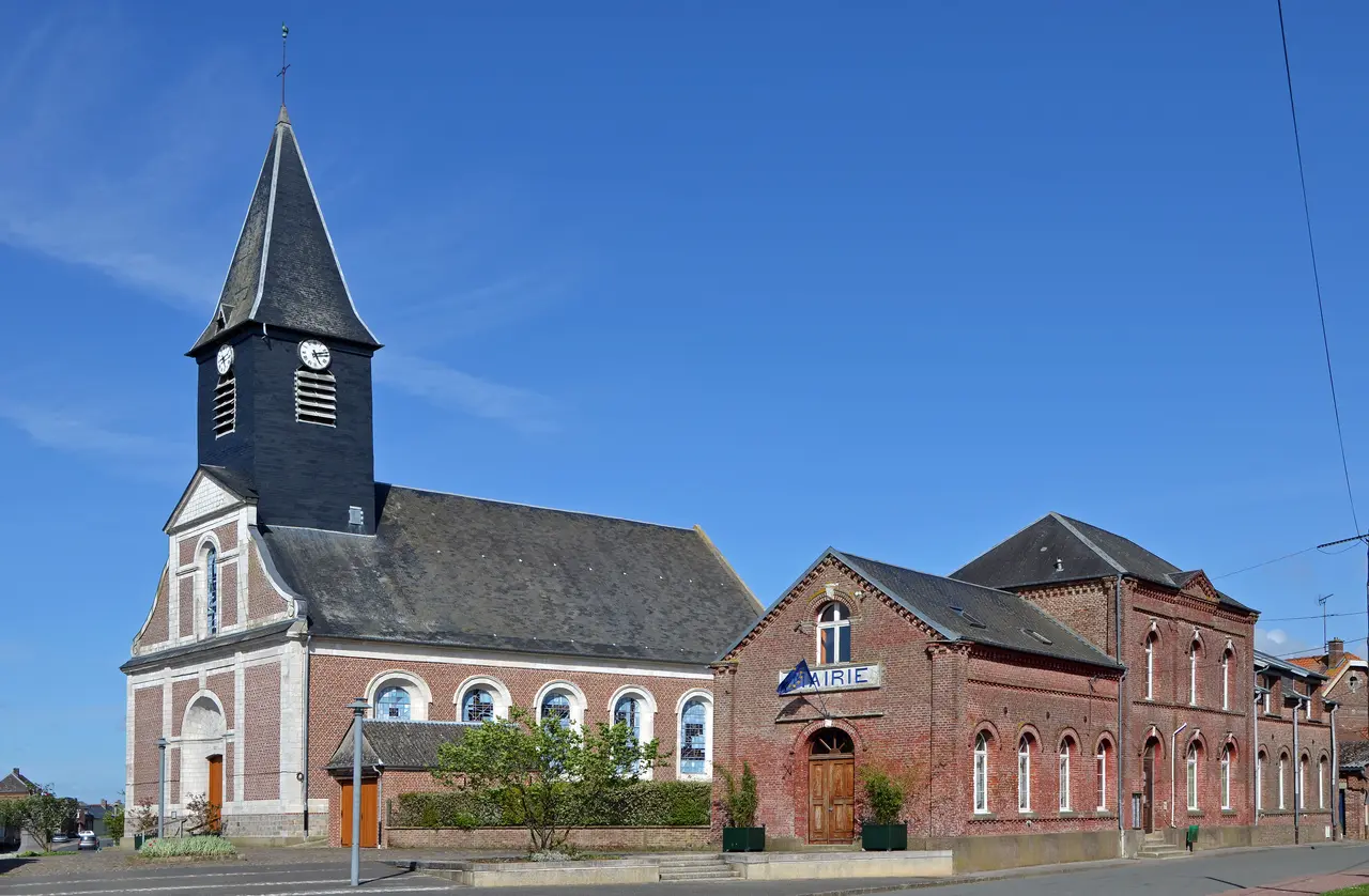 Candas, Somme, Fr, église Saint-Jean-Baptiste