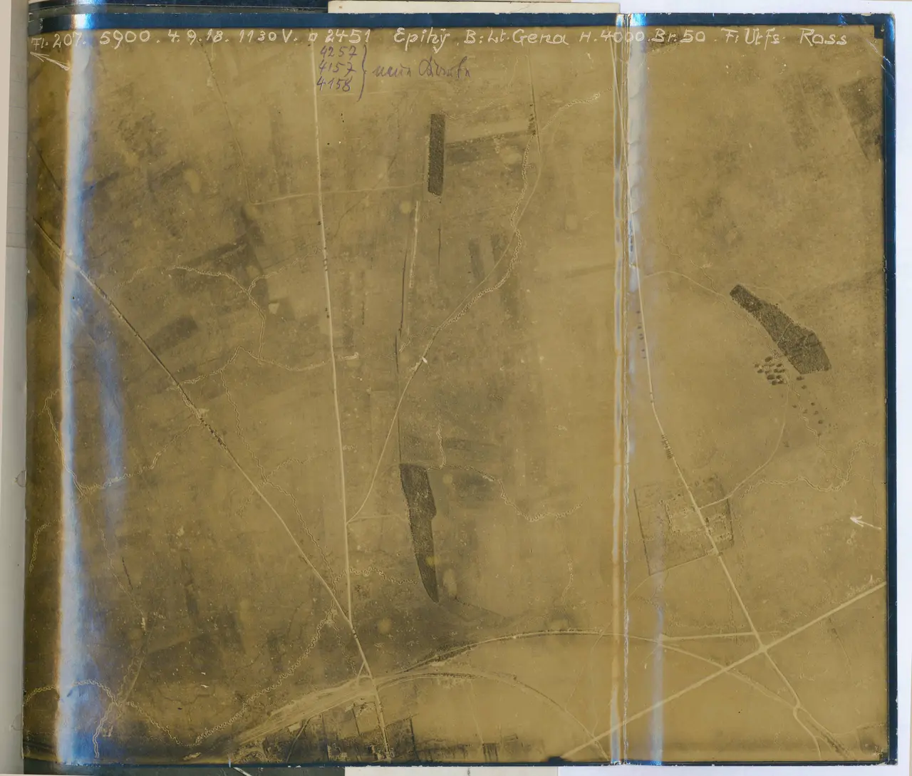 Foto des Geländes östlich von Épehy (Luftbild) - LABW - Generallandesarchiv Karlsruhe 456 F 81 Nr. 54 Foto 4