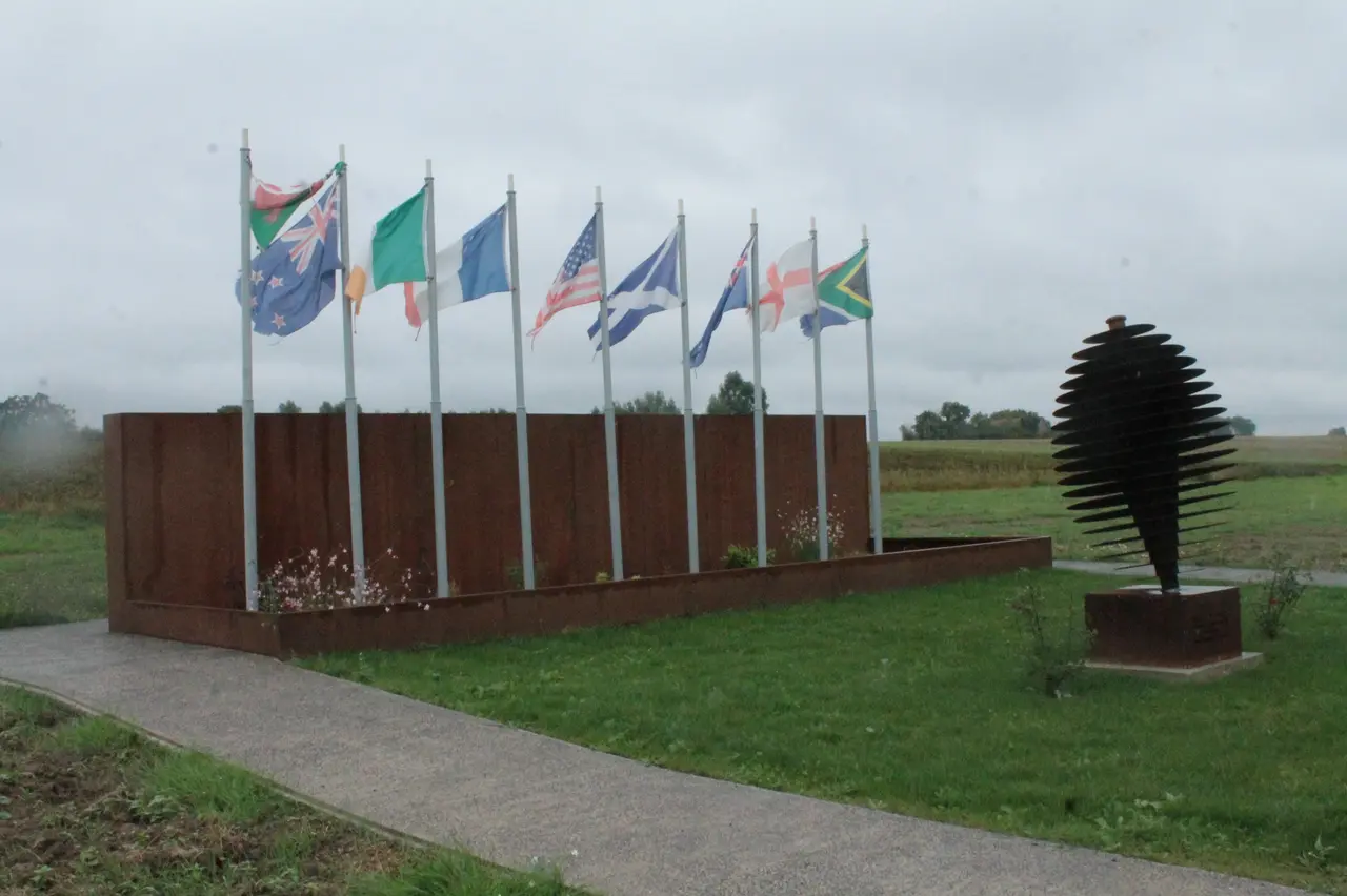 Rugby players memorial at Fromelles