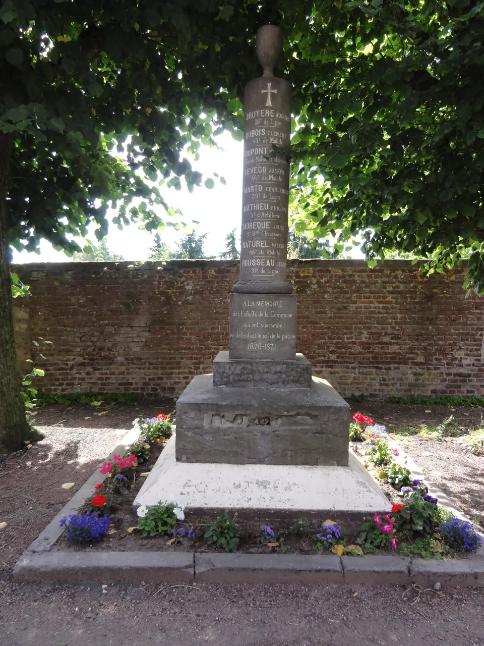 Gommegnies (Nord, Fr) monument 1870-1871