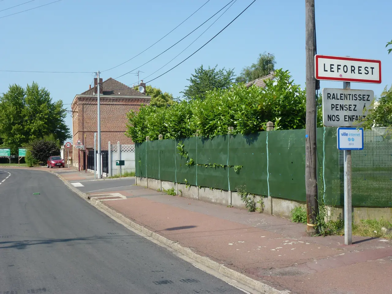 Leforest (Pas-de-Calais, Fr) city limit sign