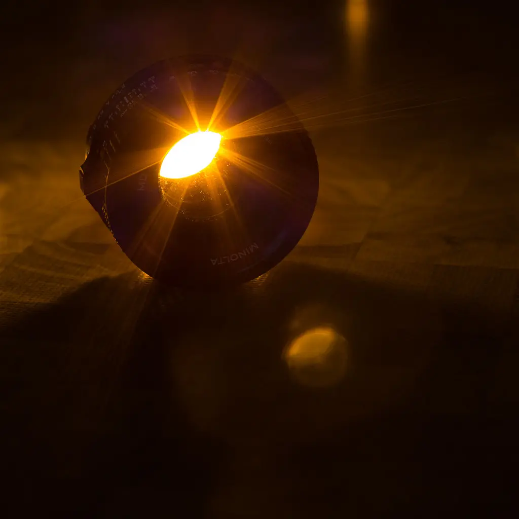 camera lens with lens flare