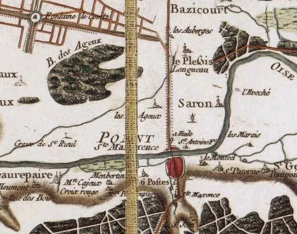 Les Ageux (60) - Carte de Cassini