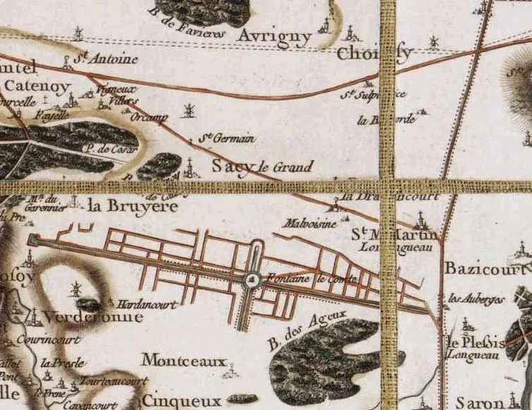 Sacy-le-Grand (60) - Carte de Cassini