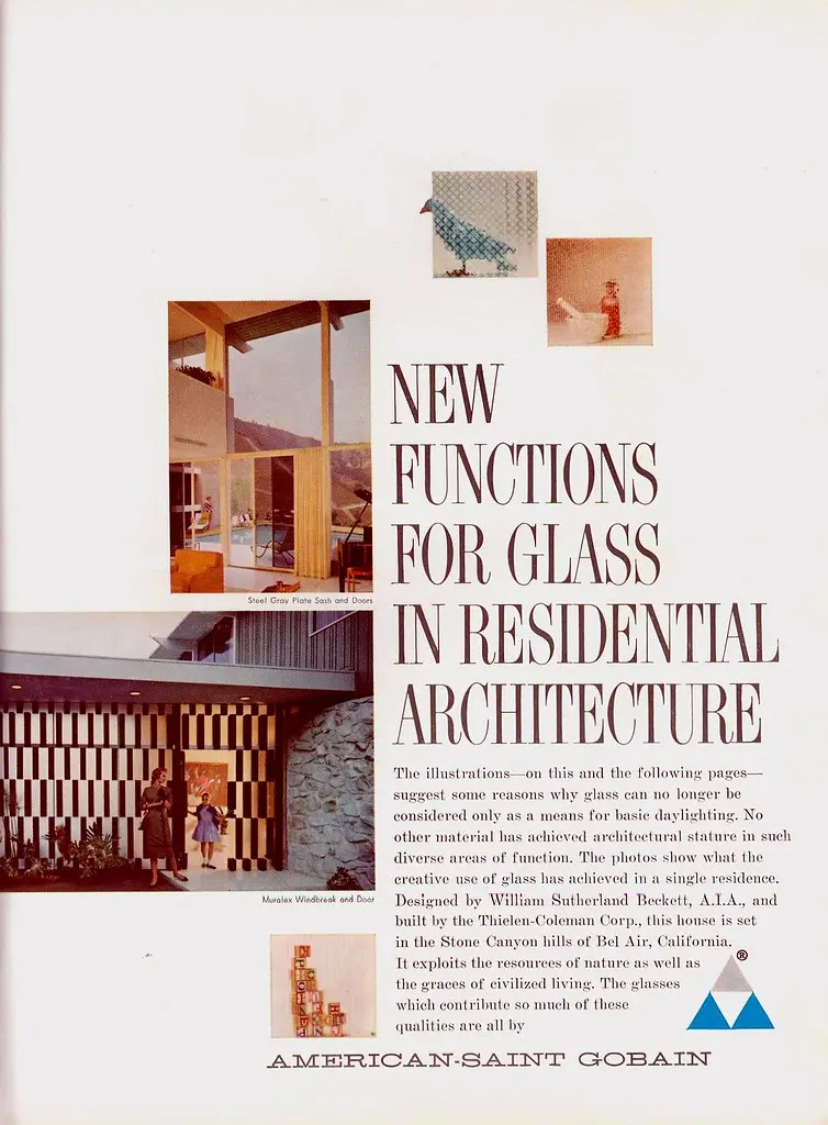 William S. Beckett Residence - American Saint Gobain ad - 1961 (1 of 3)