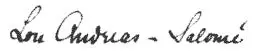 Signatur Lou Andreas-Salomé