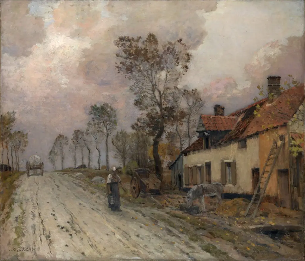 Jean-Charles Cazin - The Route Nationale at Samer