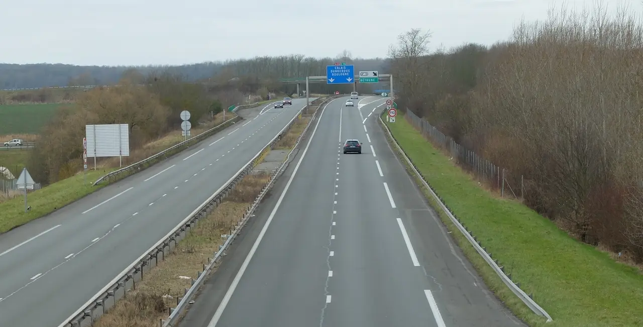 A26 - Sortie 6 (Béthune) à Fouquières-lès-Béthune et Vaudricourt