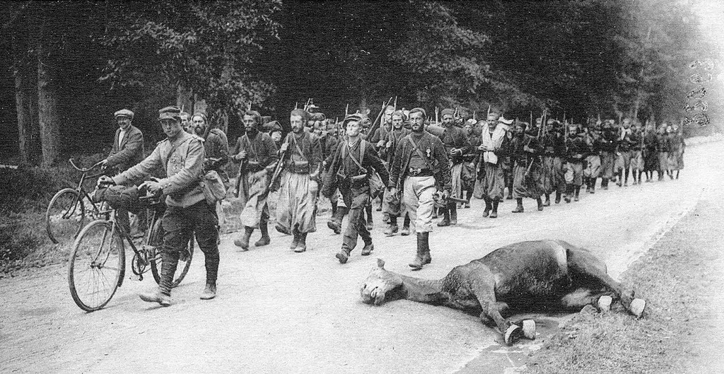 Anonymes 14 - Bataille de La Marne - Detachement d'un regiment de Zouaves (probable 1er ou 4ème RZ) , Forêt Domaniale de Laigue, Compiégne /Vic sur Aisne (France) - 9-10 Sept. 1914