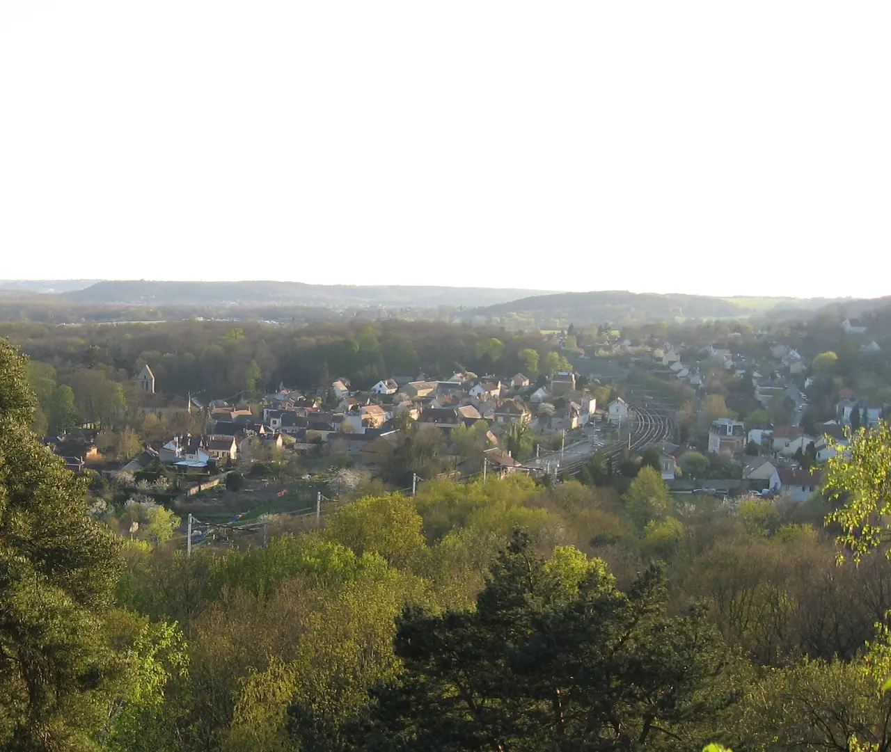 Vue de Chamarande prise de la forêt
