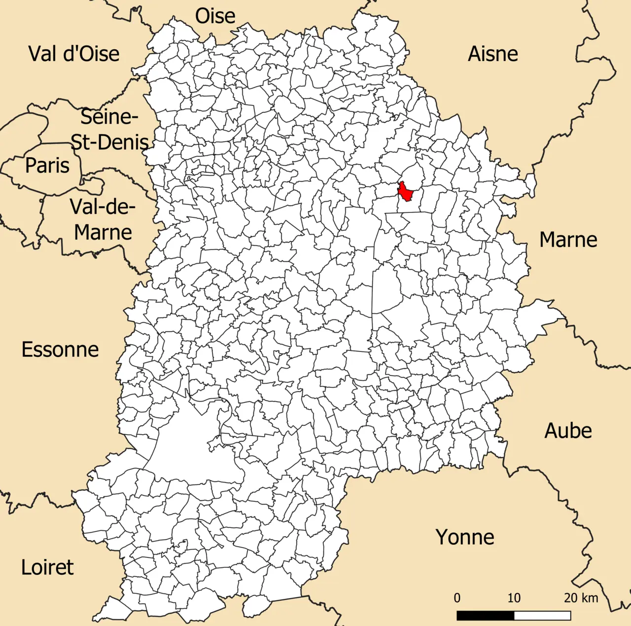 77106-Chauffry - Localisation