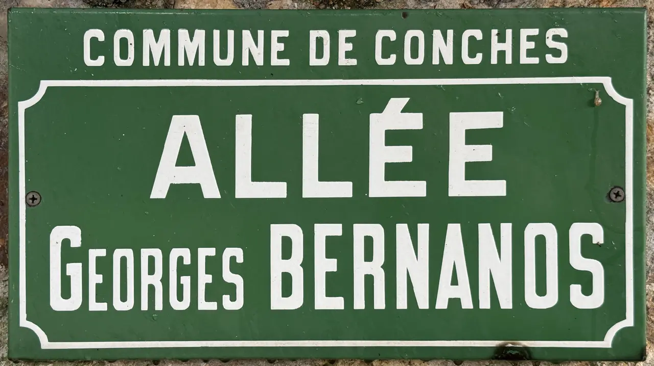 Plaque Allée Georges Bernanos - Conches-sur-Gondoire (FR77) - 2025-07-16 - 1