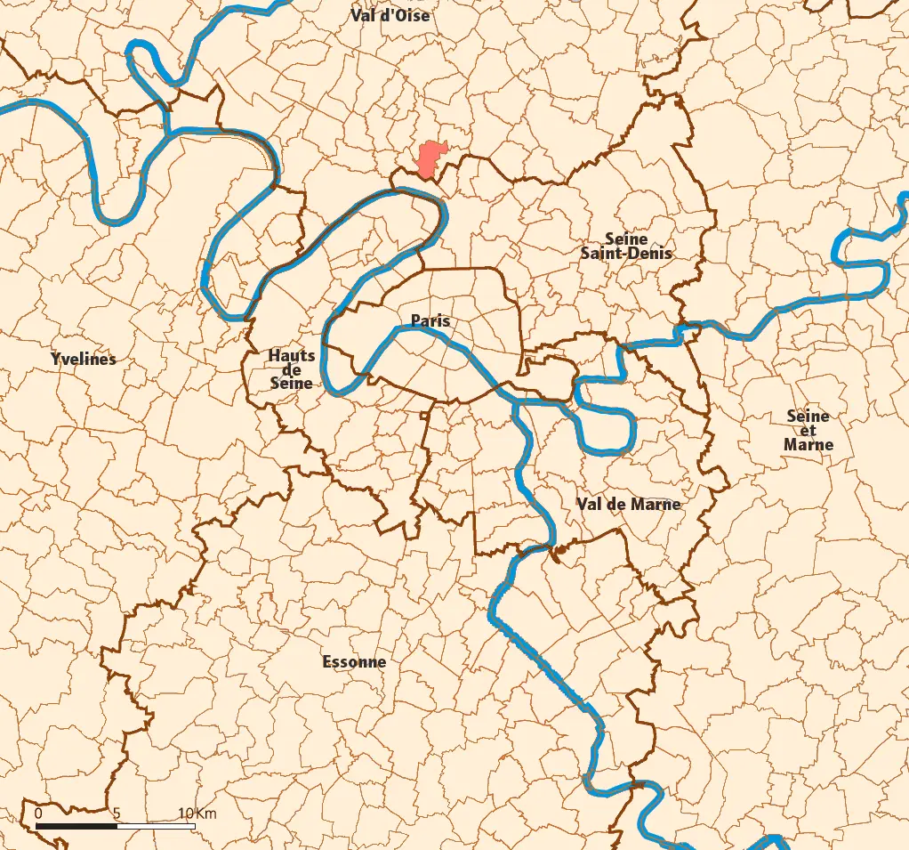 Deuil-la-Barre map
