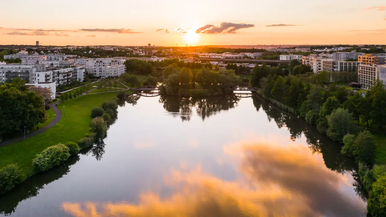 Étang du Segrais at Sunset, Between Lognes and Torcy, 2019-05-28