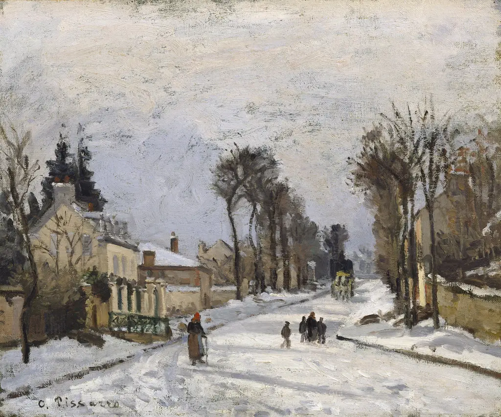 Camille Pissarro - The Route to Versailles, Louveciennes [1869]