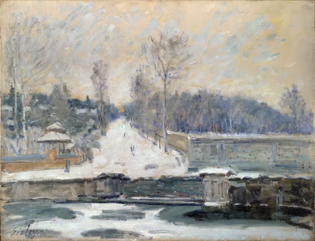 Alfred Sisley - The Watering Place at Marly-le-Roi [c.1875]