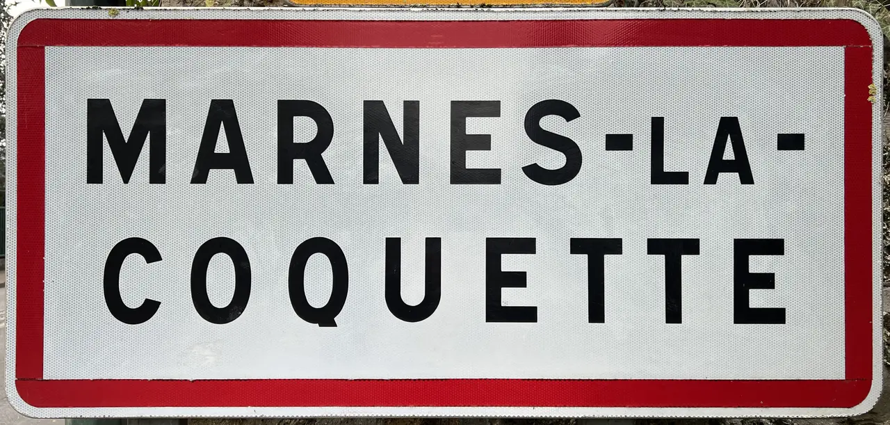 Panneau Entrée Marnes Coquette Rue Georges Xavier Schlumberger - Marnes-la-Coquette (FR92) - 2023-02-18 - 1