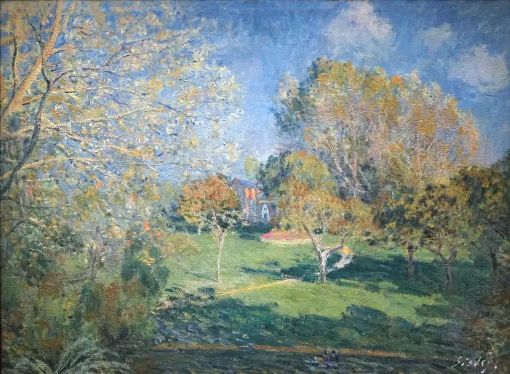 'Le jardin Hoschedé à Montgeron' d'A. Sisley (Fondation Vuitton, Paris)