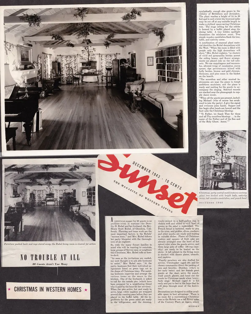 Sunset Magazine Article of Rubel Home