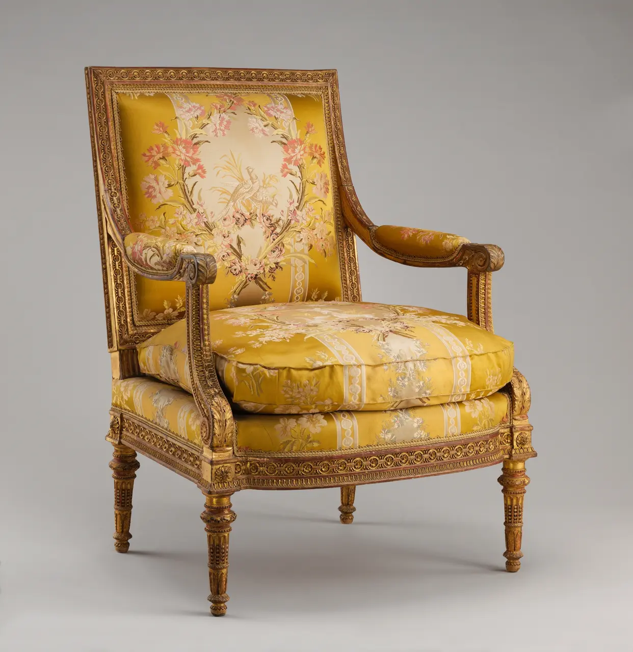 <div class='fn'> Armchair (fauteuil) from Louis XVI's Salon des Jeux at Saint Cloud</div>