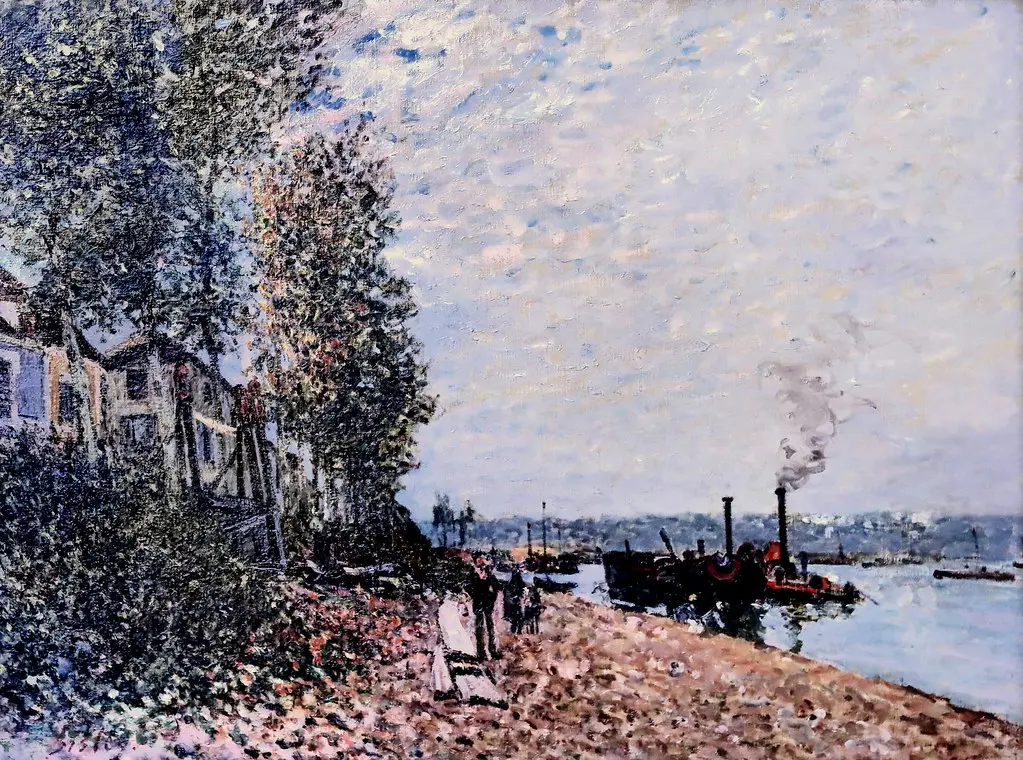 IMG_2800b Alfred Sisley. 1839-1899. Paris. Le remorqueur sur le Loing, Saint Mammès. The tug on the Loing, Saint Mammès. 1883. Paris Petit Palais (Musée des Beaux de la Ville de Paris).