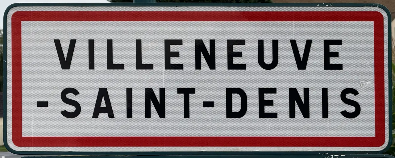 Panneau Entrée Villeneuve Saint Denis Route Serris - Villeneuve-Saint-Denis (FR77) - 2025-08-01 - 2