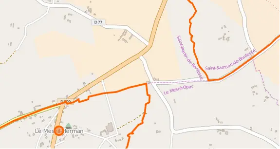 Bourgvallées - Frontière avec le Mesnil-Herman