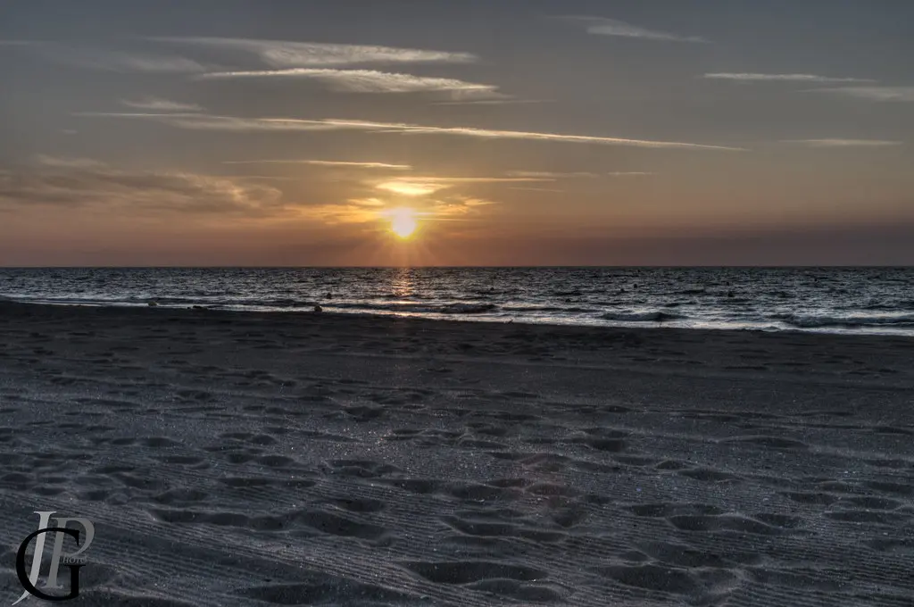 Coucher de soleil à Cabourg