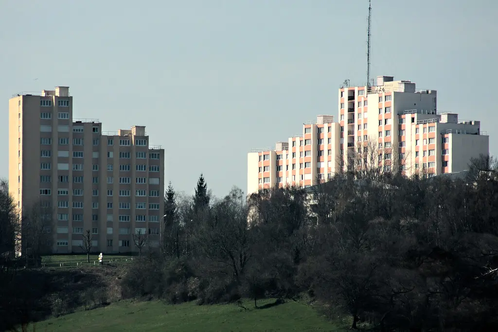 Canteleu vue depuis le Kindarena à Rouen