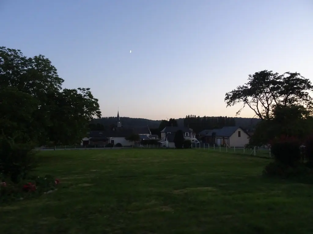 Lever de lune, Corneville-sur-Risle, Eure