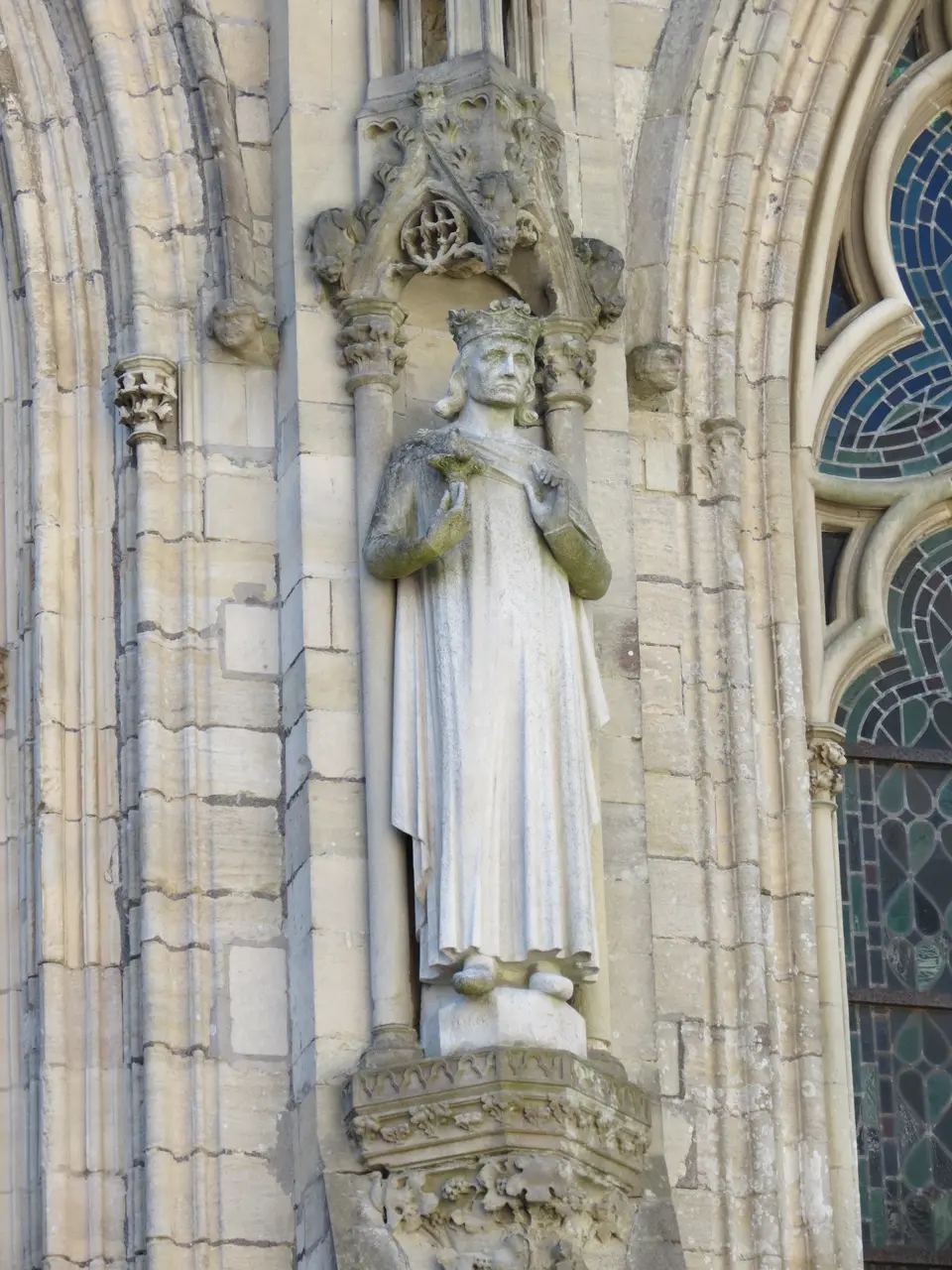 Statue cathédrale Coutances Drogon de Hauteville